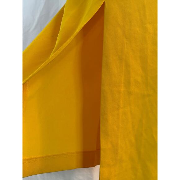 SANDRO PARIS Sleeveless Midi Dress Waist Cutout Zipper Close Yellow 1 36 US 2/4 - Picture 9 of 10